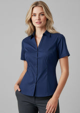 Metro Womens Short Sleeve Shirt - Royal