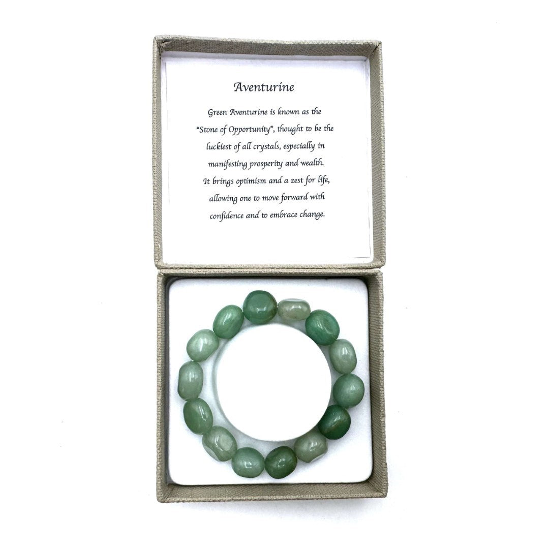 Large beaded bracelet with dark aventurine beads (14x11mm), offering style and grounding energy for any occasion.