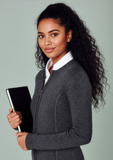 2-Way Womens Zip Cardigan - Charcoal