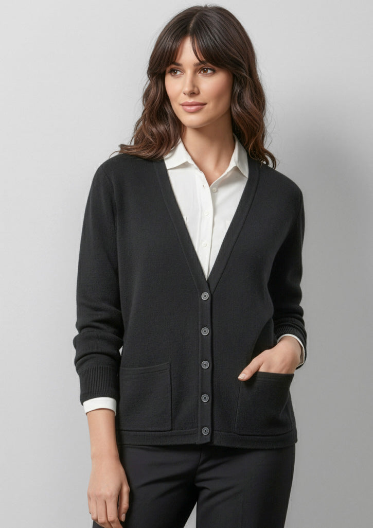 Woolmix Womens Cardigan - Black