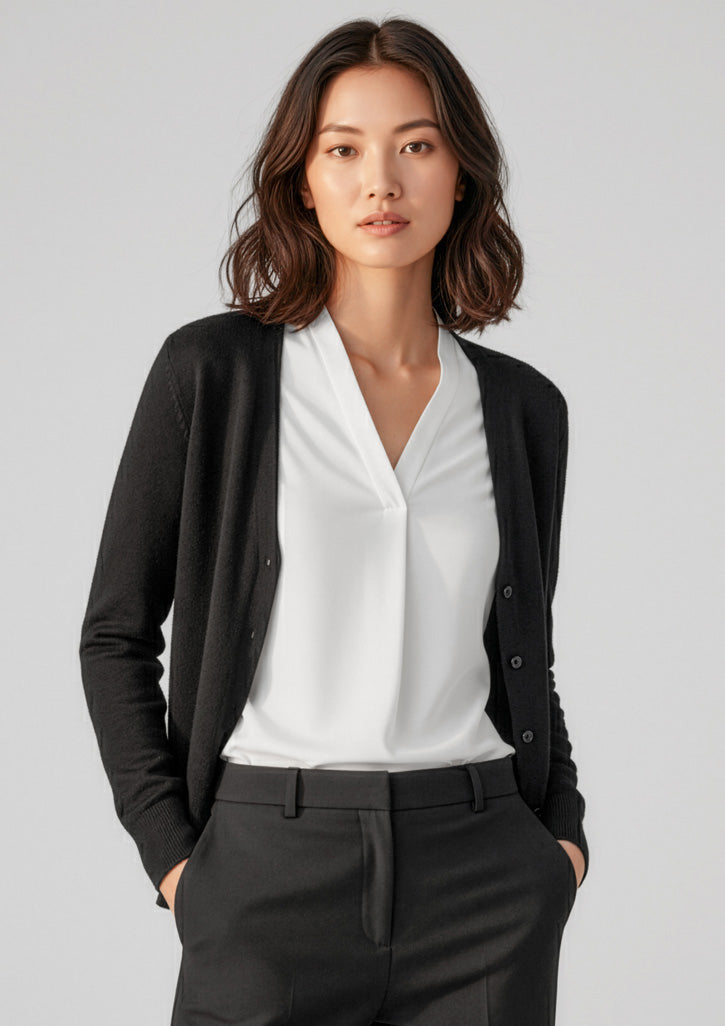 Roma Womens Knit Cardigan - Black