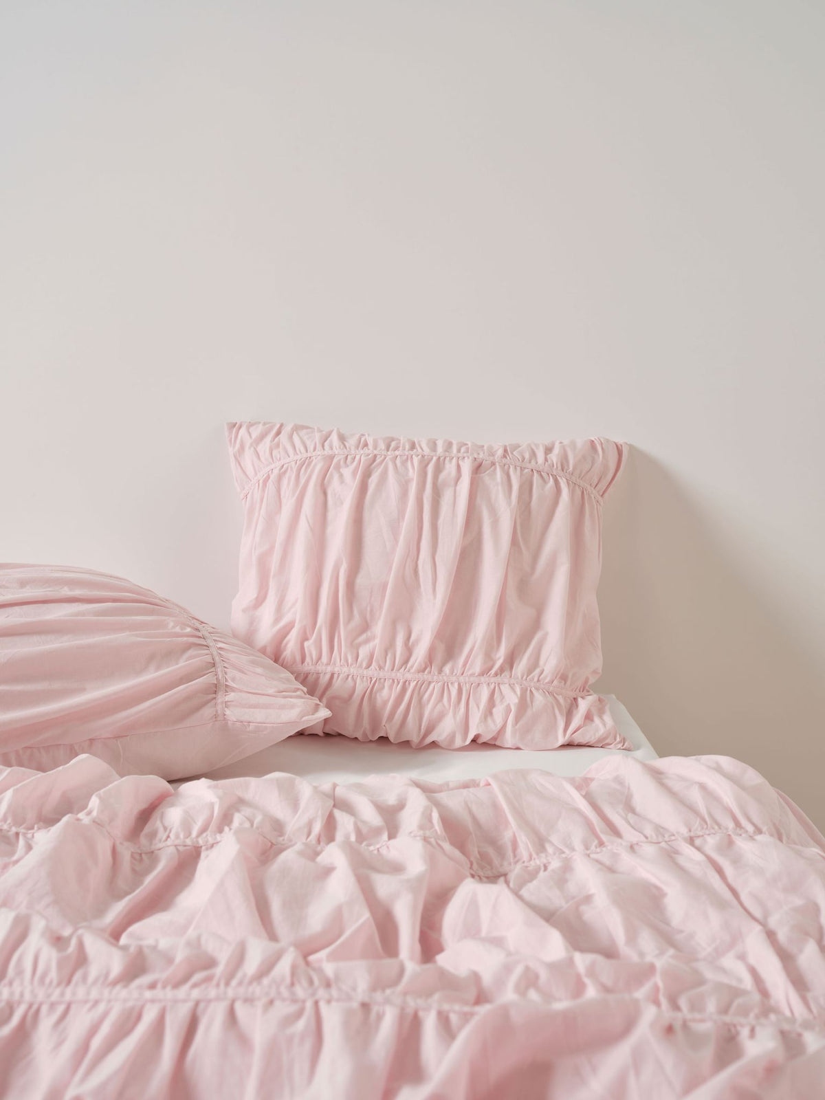 European Pillowcase Ruched Cotton Voile Linen House Layla Peony