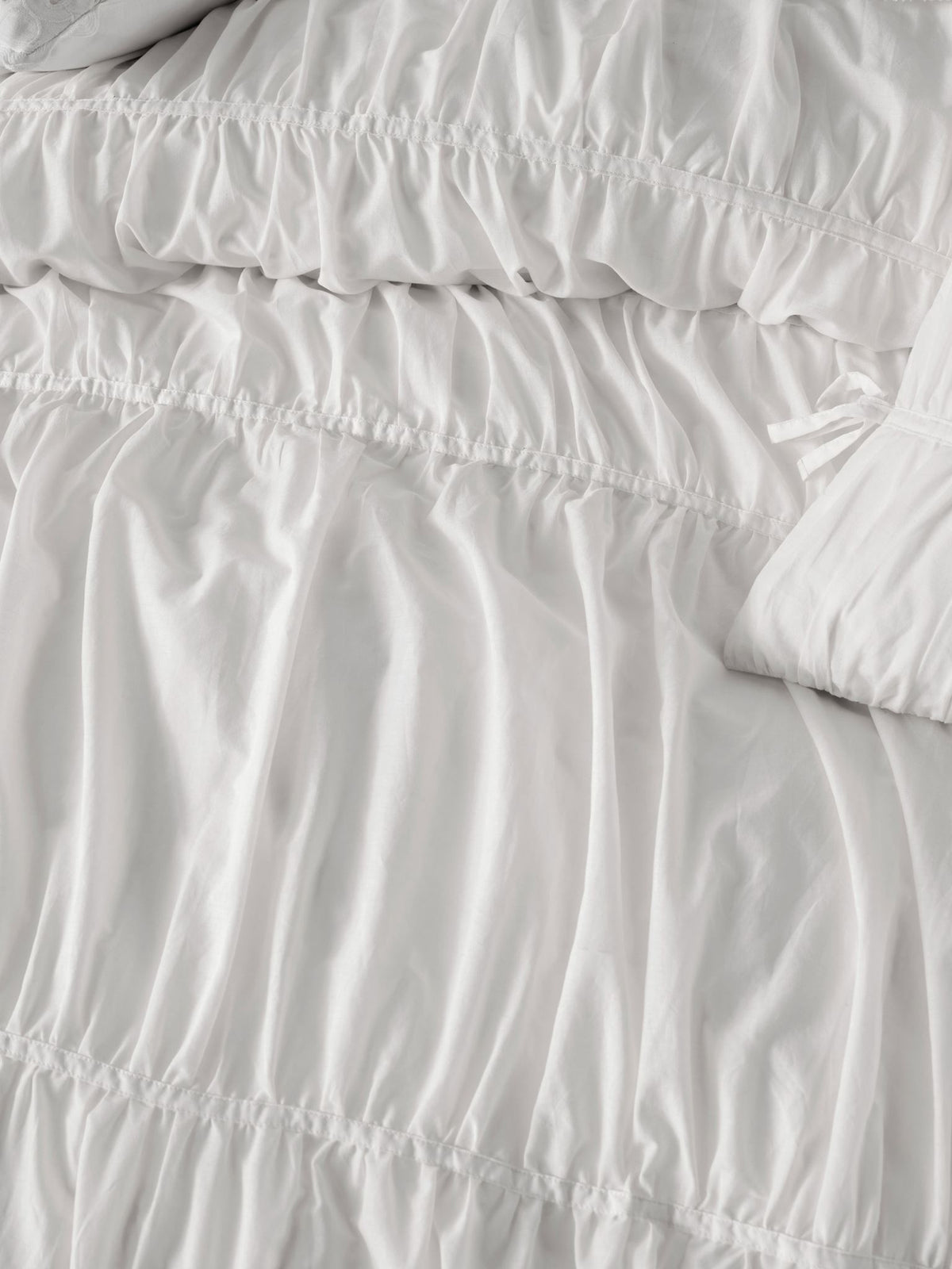 Duvet Cover Set Ruched Cotton Voile Linen House Layla King Peony