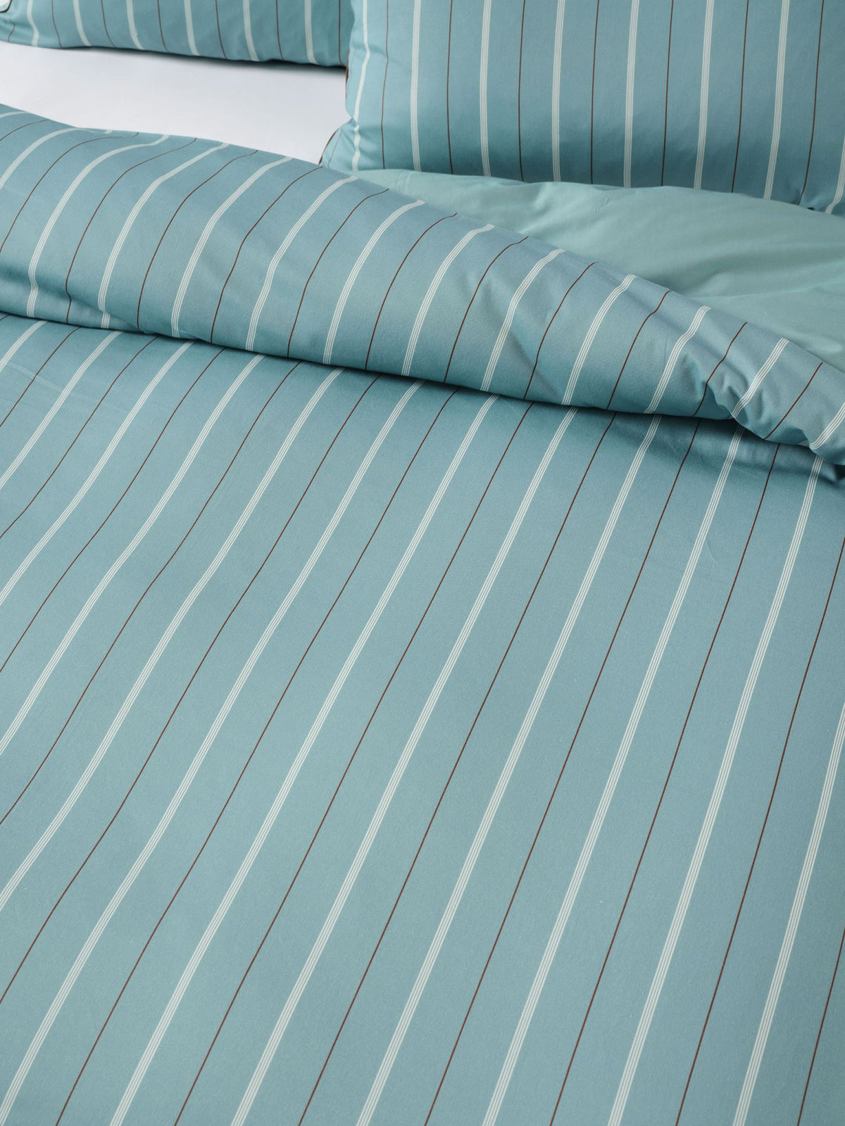 Duvet Cover Set Striped Sateen Linen House Monday Stripe California King Reef