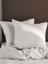 European Pillowcase Bamboo Cotton Sateen Linen House Nara Silver