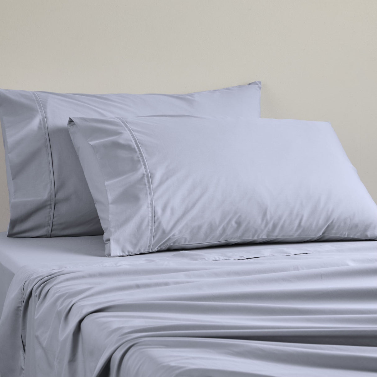 King Sheet Set - Logan And Mason 300TC Percale  (Denim)