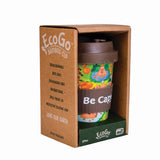 Eco-to-Go Bamboo Cup with capybara design, eco-friendly, BPA free, 6.5 x 6.5 x 14.5 cm, with silicone grip and anti-spill lid.