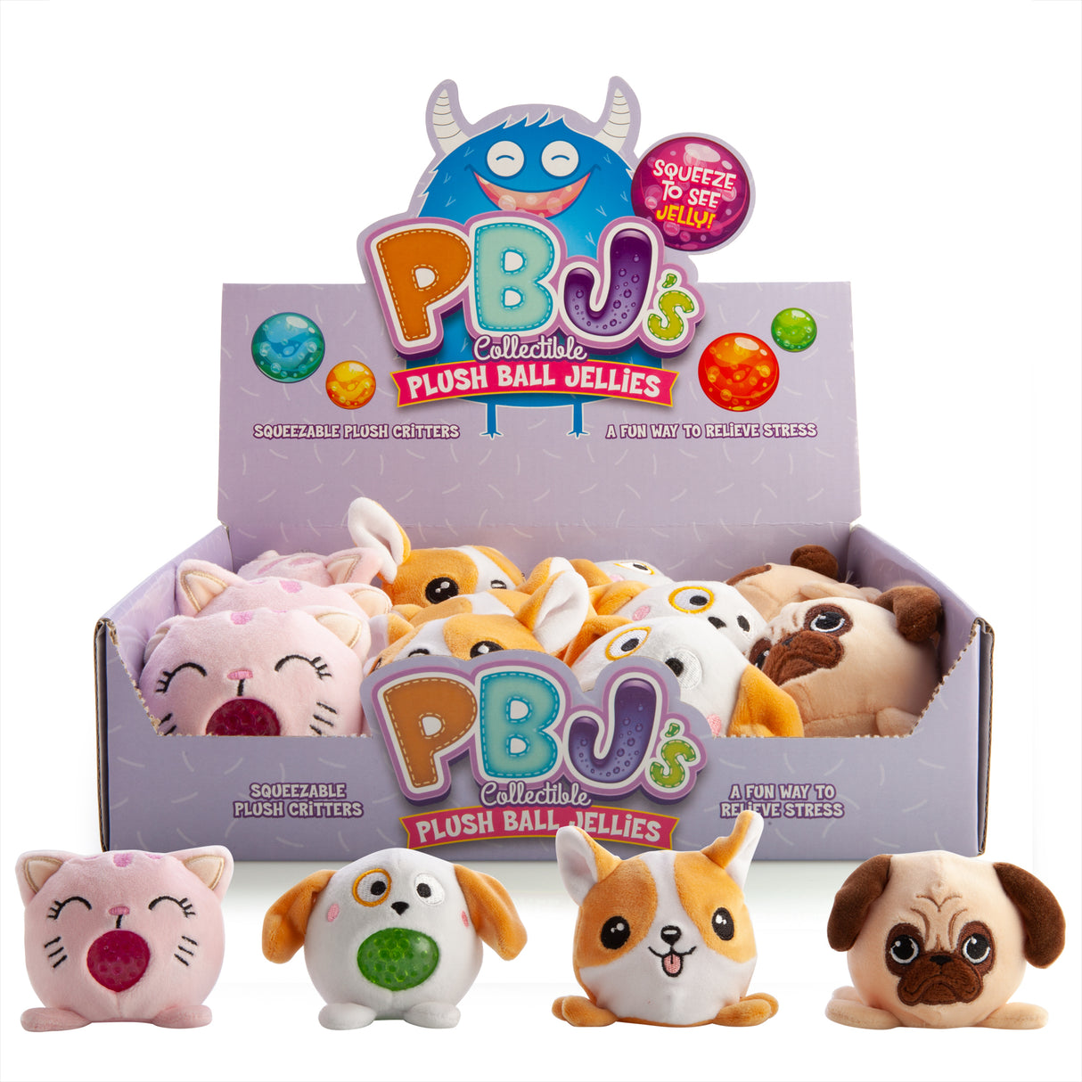 Pets Plush Ball Jellies - Set of 12