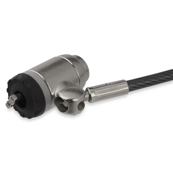 Keyed Cable Lock - Push-to-Lock Button - 2 m / 6.5' Cable