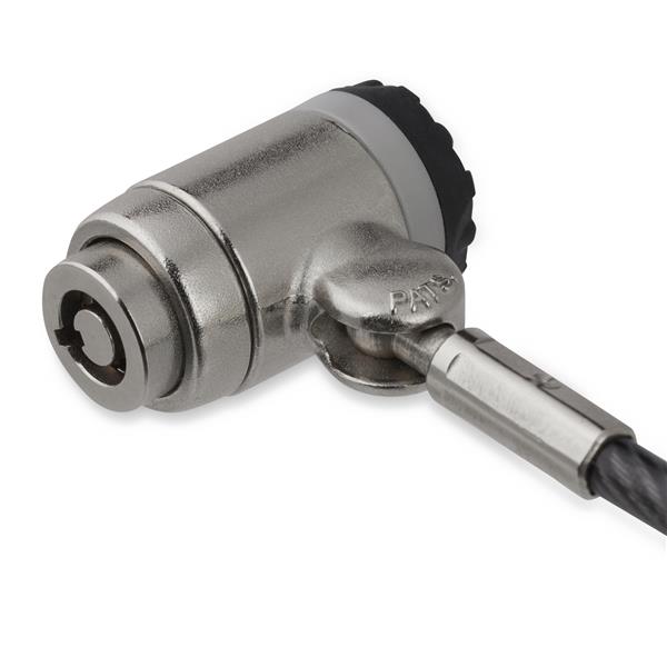 Keyed Cable Lock - Push-to-Lock Button - 2 m / 6.5' Cable