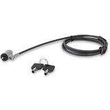Keyed Cable Lock - Push-to-Lock Button - 2 m / 6.5' Cable