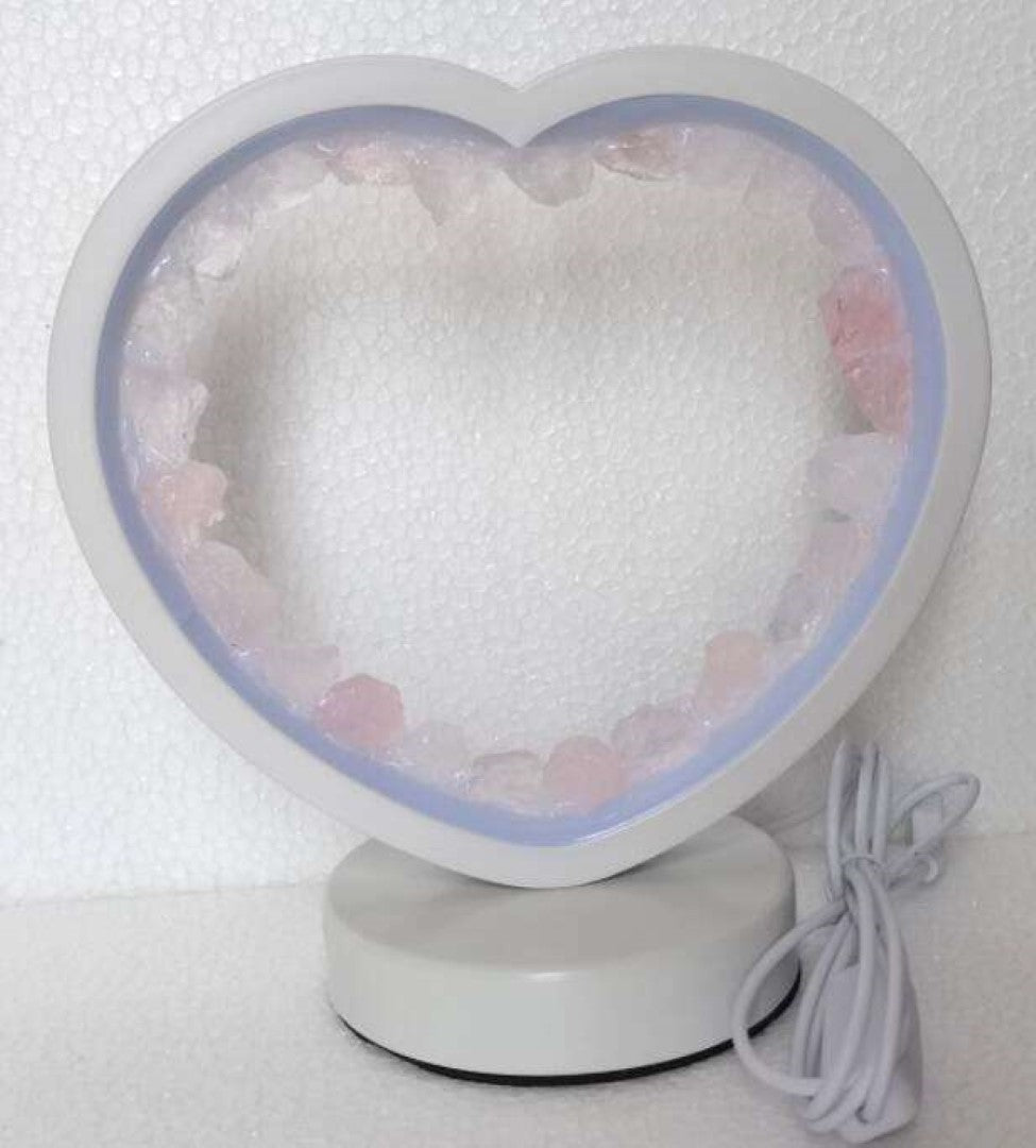 Table Lamp - Rose Quartz Crystal LED USB