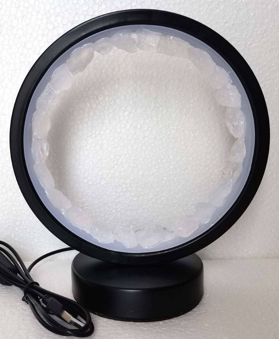 Table Lamp - Clear Quartz Crystal LED USB