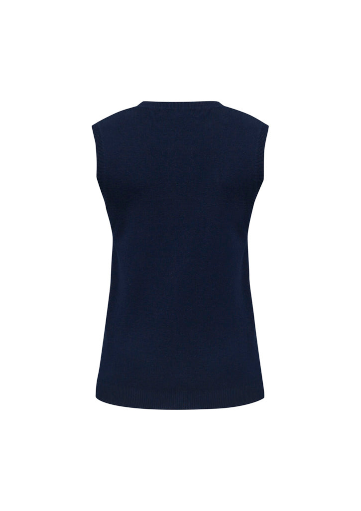 V-Neck Womens Knit Vest - Navy
