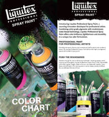 A 400ml can of Liquitex Acrylic Spray Paint in vibrant Fluorescent Red, ideal for artists seeking color brilliance and versatility.