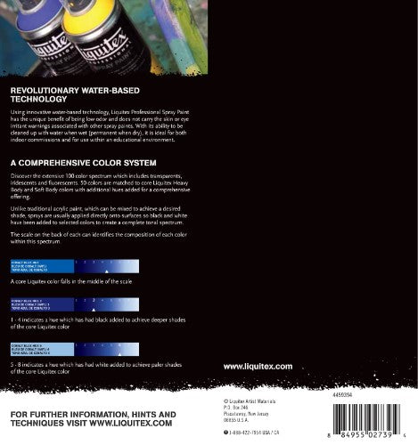 Liquitex Acrylic Spray Paint 400ml in Unbleached Titanium, featuring vibrant pigments and low odor for professional artists.