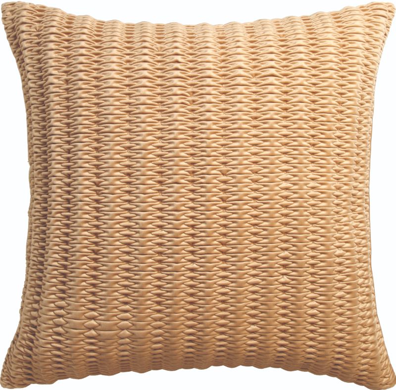 Elegant Loxton Gold European pillowcase in embroidered velvet with raised stripes, featuring a smooth velvet reverse, 65 x 65cm.