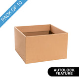 Medium No.6 Posy Box Autolock Base Pk10 Kraft (16x12cmH)