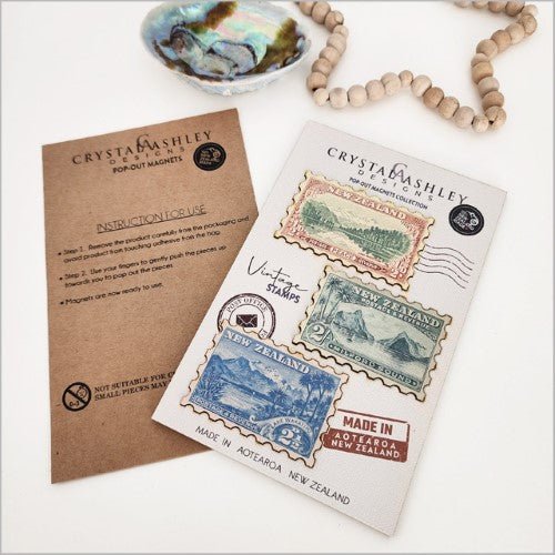 Magnet Pop-Out: Vintage NZ Stamps Magnets