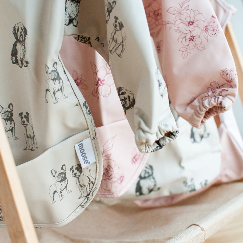 Waterproof Long Sleeve Bib - Moose Dogs