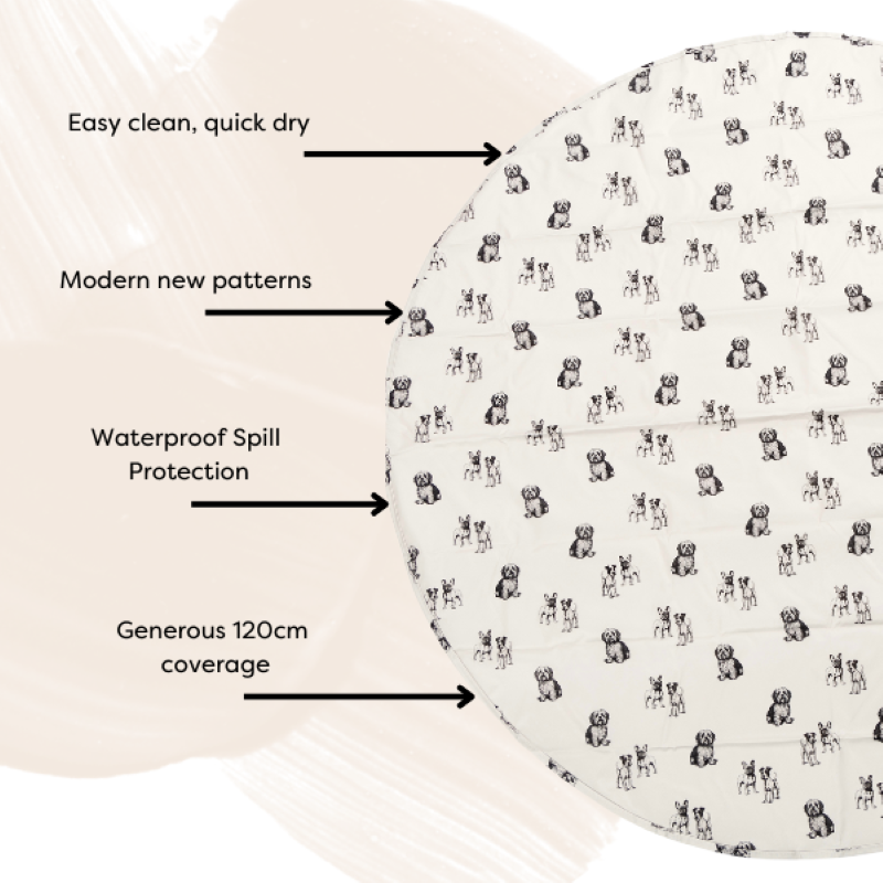 Moose Mess Mat - Dogs (120cm)