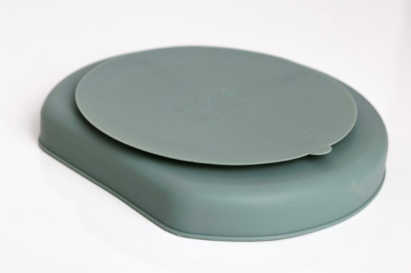 Silicone Feeding set - Moose (Olive)