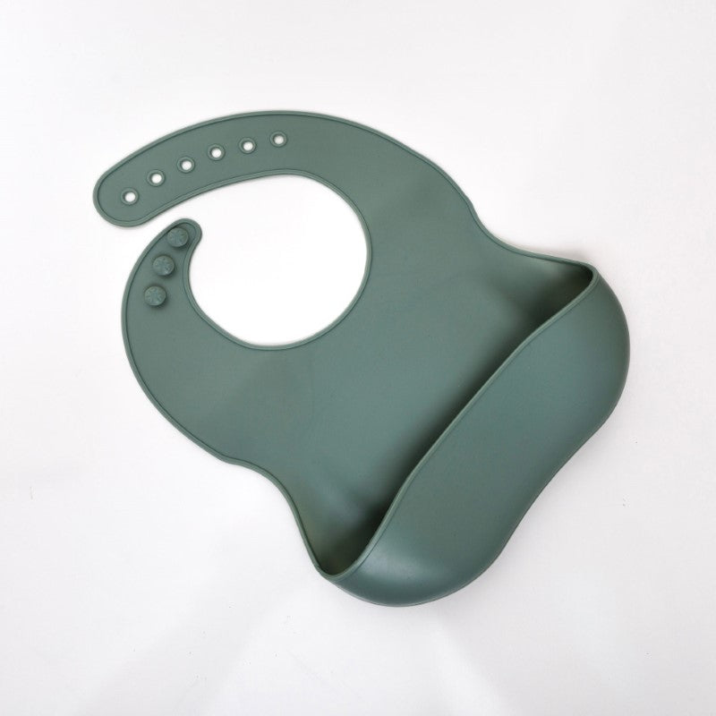Silicone Feeding set - Moose (Olive)