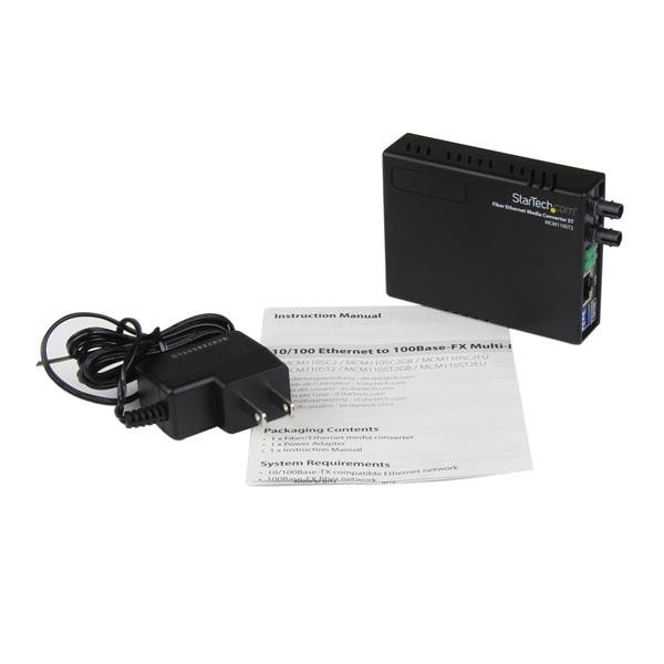 10/100 Multi Mode Fiber Copper Fast Ethernet Media Converter ST 2 km