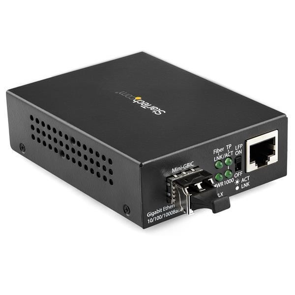 Gigabit Ethernet Fiber Media Converter - Compact - 850nm MM LC - 550m