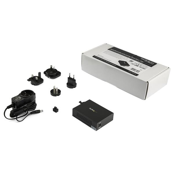 Gigabit Ethernet Fiber Media Converter - Compact - 850nm MM LC - 550m