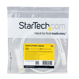 2m 6 ft White Mini DisplayPort to DisplayPort 1.2 Adapter Cable - DisplayPort 4k