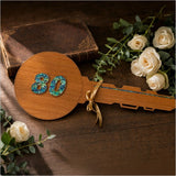 80th Key – Rimu+ Paua (60mm Numbers) Milestone Key