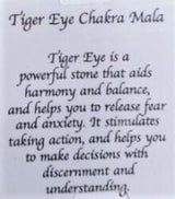 Chakra Mala Necklace - Tiger Eye (70cm)