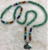 Chakra Mala Necklace - Aventurine (70cm)