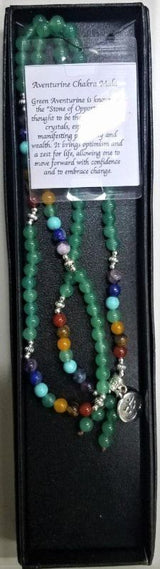 Chakra Mala Necklace - Aventurine (70cm)