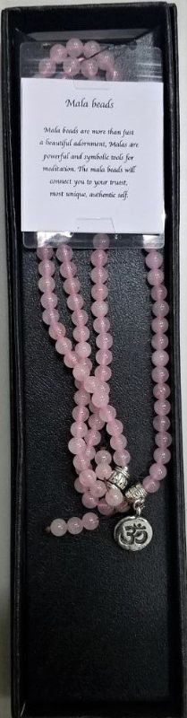 Mala necklace - Rose Quartz (70cm)