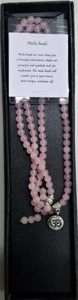 Mala necklace - Rose Quartz (70cm)