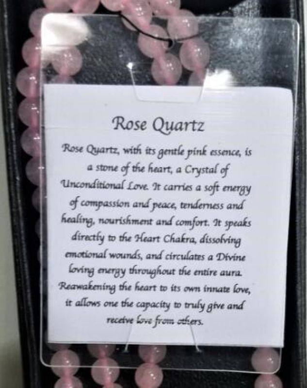 Mala necklace - Rose Quartz (70cm)