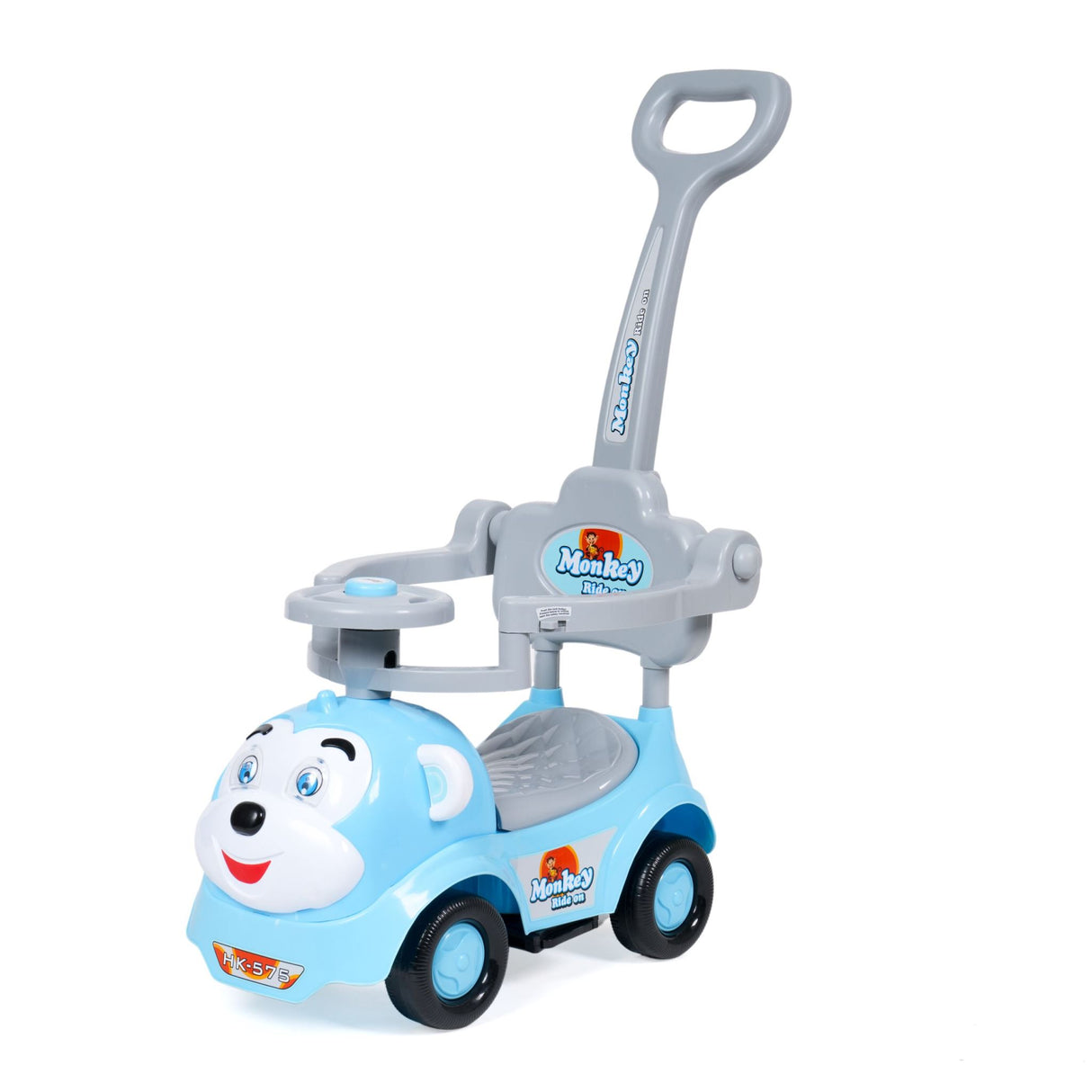 Kids Monkey 3-in-1 Ride-On With Parent Handle DR-200 Blue