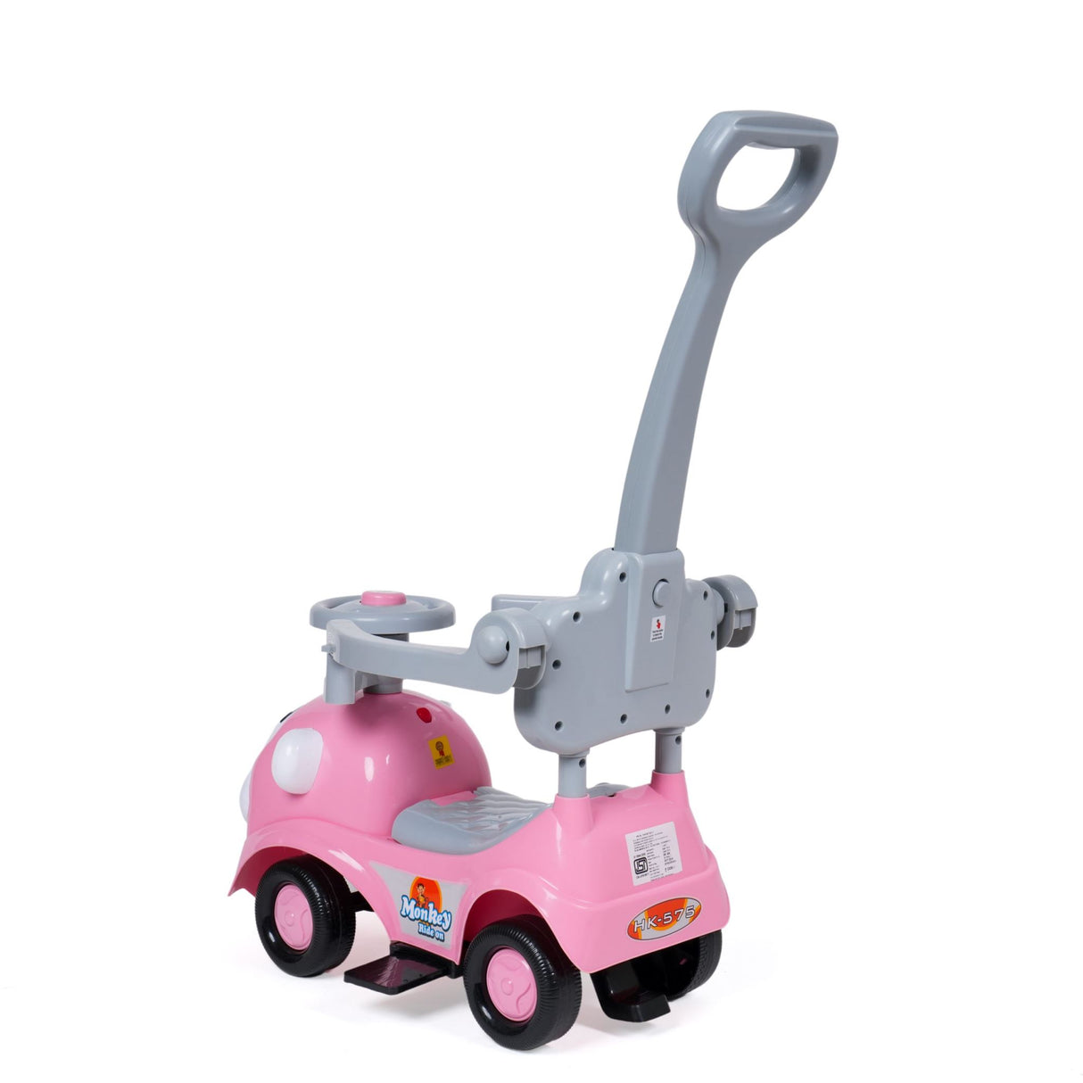 Kids Monkey 3-in-1 Ride-On With Parent Handle DR-200 Pink