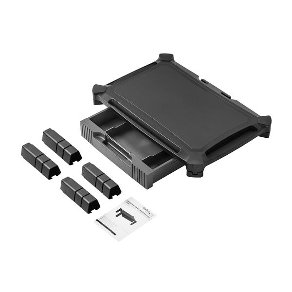 Monitor Riser with Drawer - Height Adjustable - Large