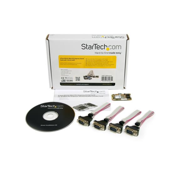 4 Port RS232 Mini PCI Express Serial Card w/ 16650 UART