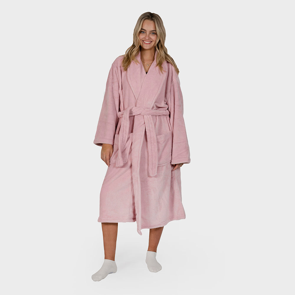 M/L Microplush Robe Blush- Bambury