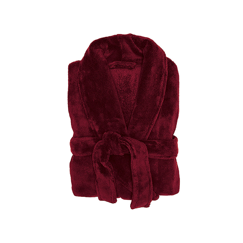 M/L Microplush Robe Merlot- Bambury