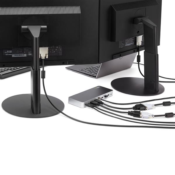 Dual Monitor USB C Docking Station HDMI/DVI for Windows Laptop