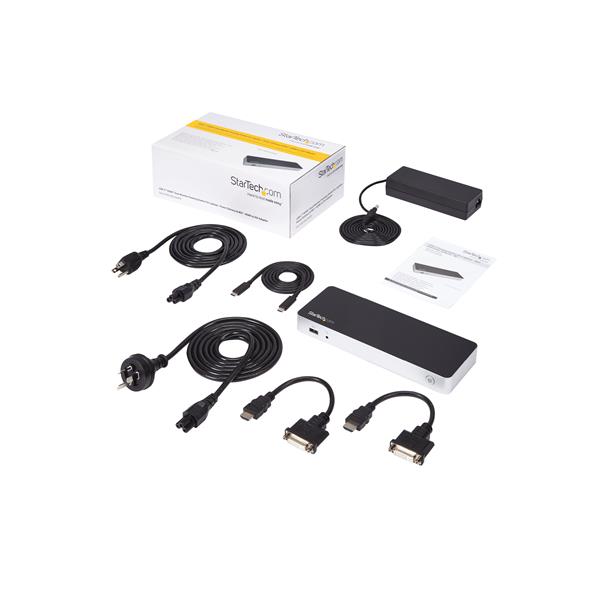 Dual Monitor USB C Docking Station HDMI/DVI for Windows Laptop