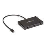 3-Port USB-C to HDMI MST Hub - 4K Multi-Monitor Video Splitter