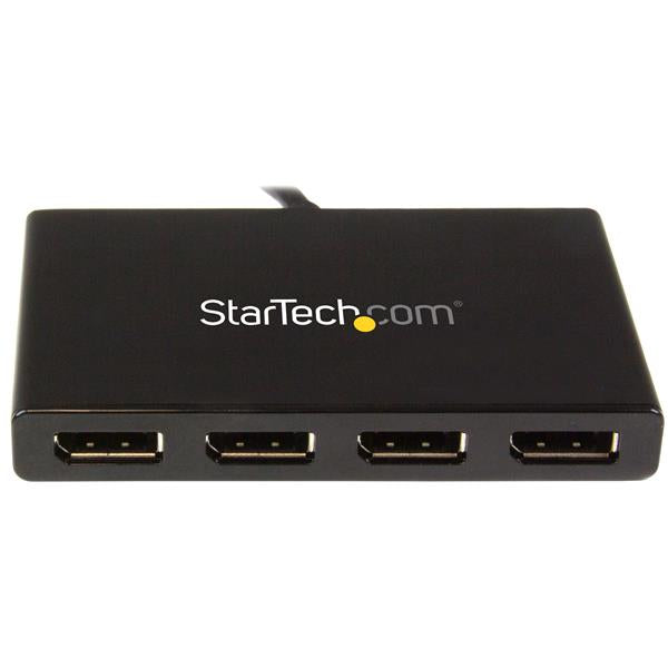 DisplayPort to DisplayPort Multi-Monitor Splitter enabling seamless connection of four monitors with Ultra HD 4K output.