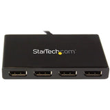 DisplayPort to DisplayPort Multi-Monitor Splitter enabling seamless connection of four monitors with Ultra HD 4K output.