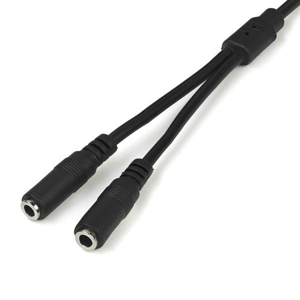 Slim Stereo Splitter Cable - 3.5mm Male to 2x 3.5mm Female